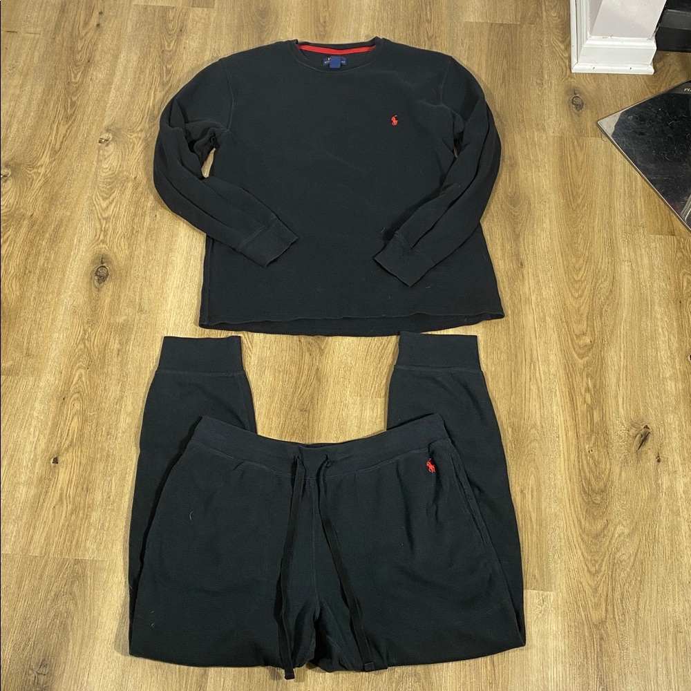 Polo Ralph Lauren men’s Black Sleepwear set with Red embroidery size XL